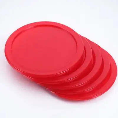

5Pcs Air Hockey Pucks Sturdy Plastic Replacement Round Pucks for Air Hockey Tables Low Friction Slide Leisure Sports Game Room