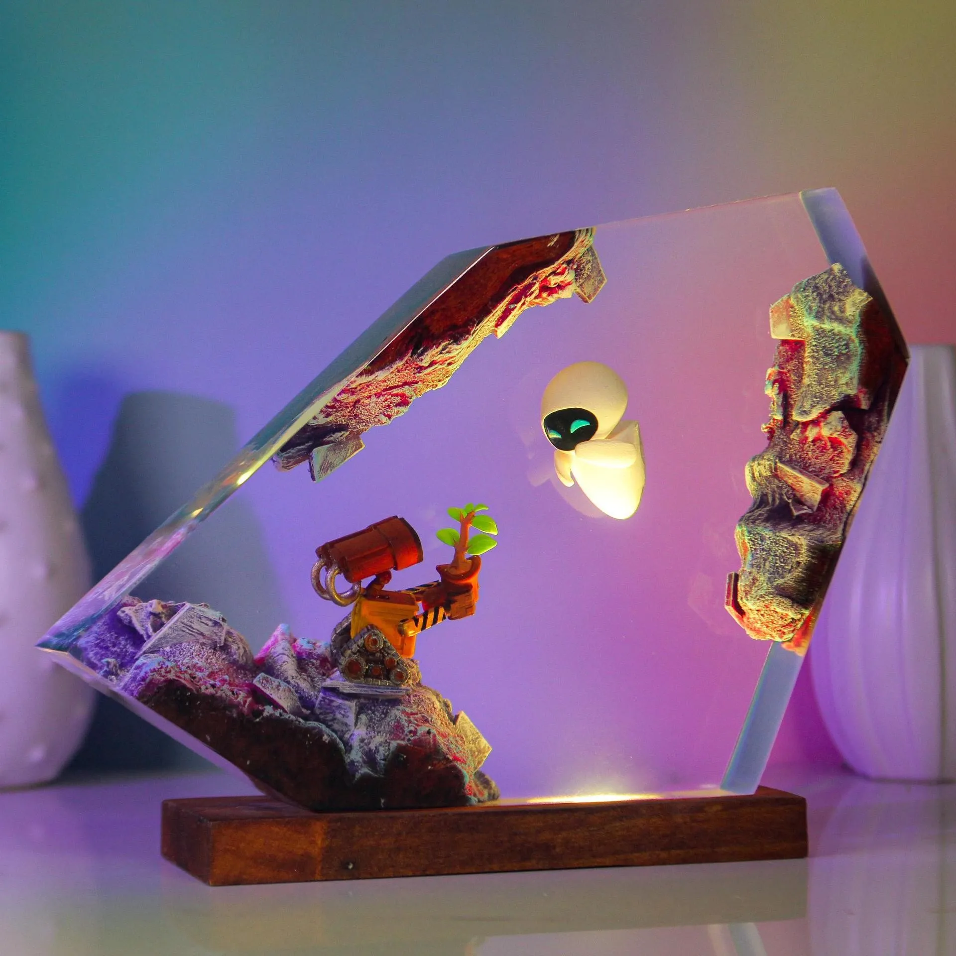 2026 Handmade Epoxy Resin Night Light Table Lamp Game Robot Bohemian Style Home Decor Desktop Ornament Holiday Gift