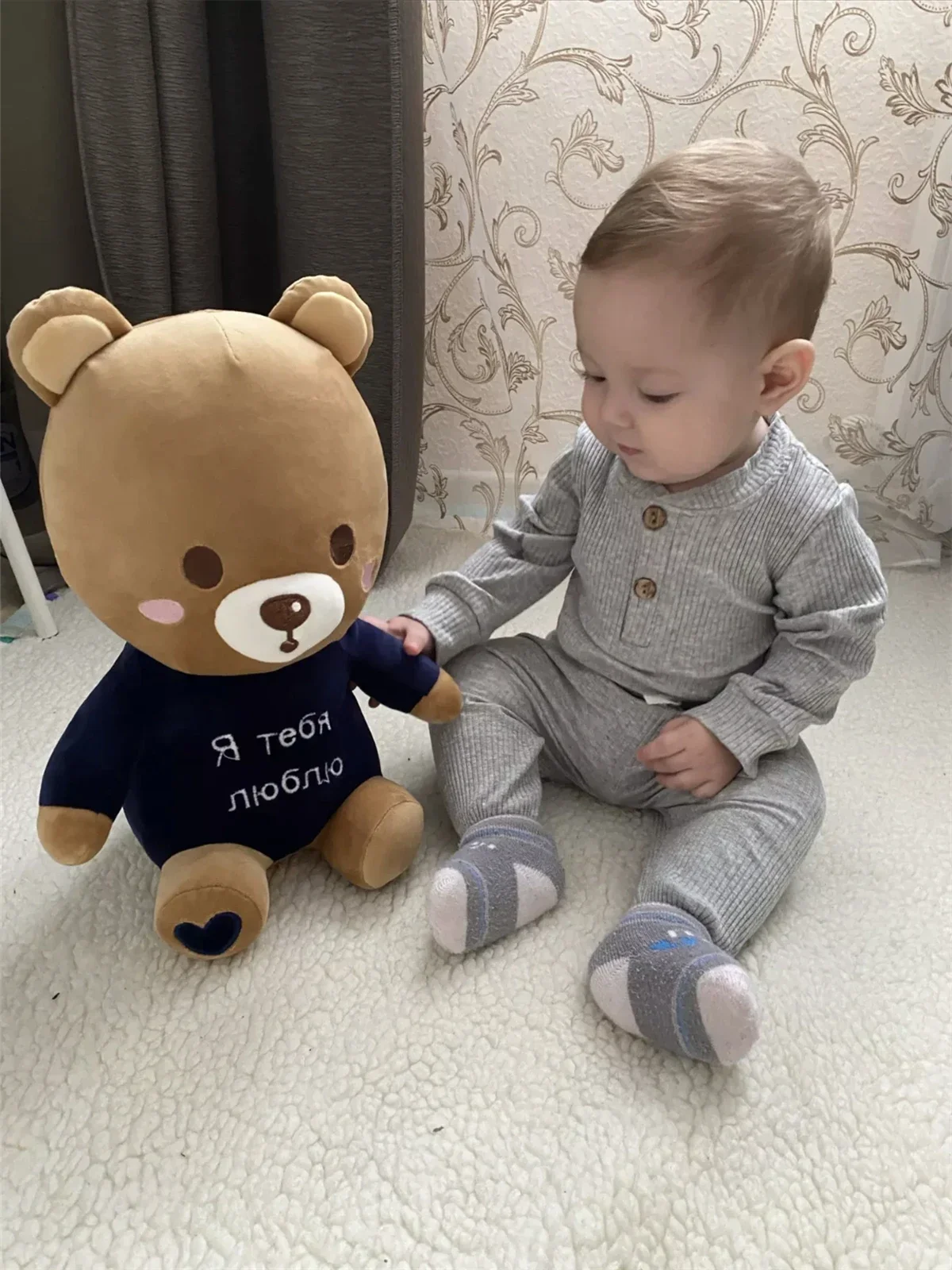 New Toddler Infant Baby Unisex Clothes Set for Boys Girls Knitted Long Sleeve Romper Bodysuit Top Pants Newborn Casual Outfit