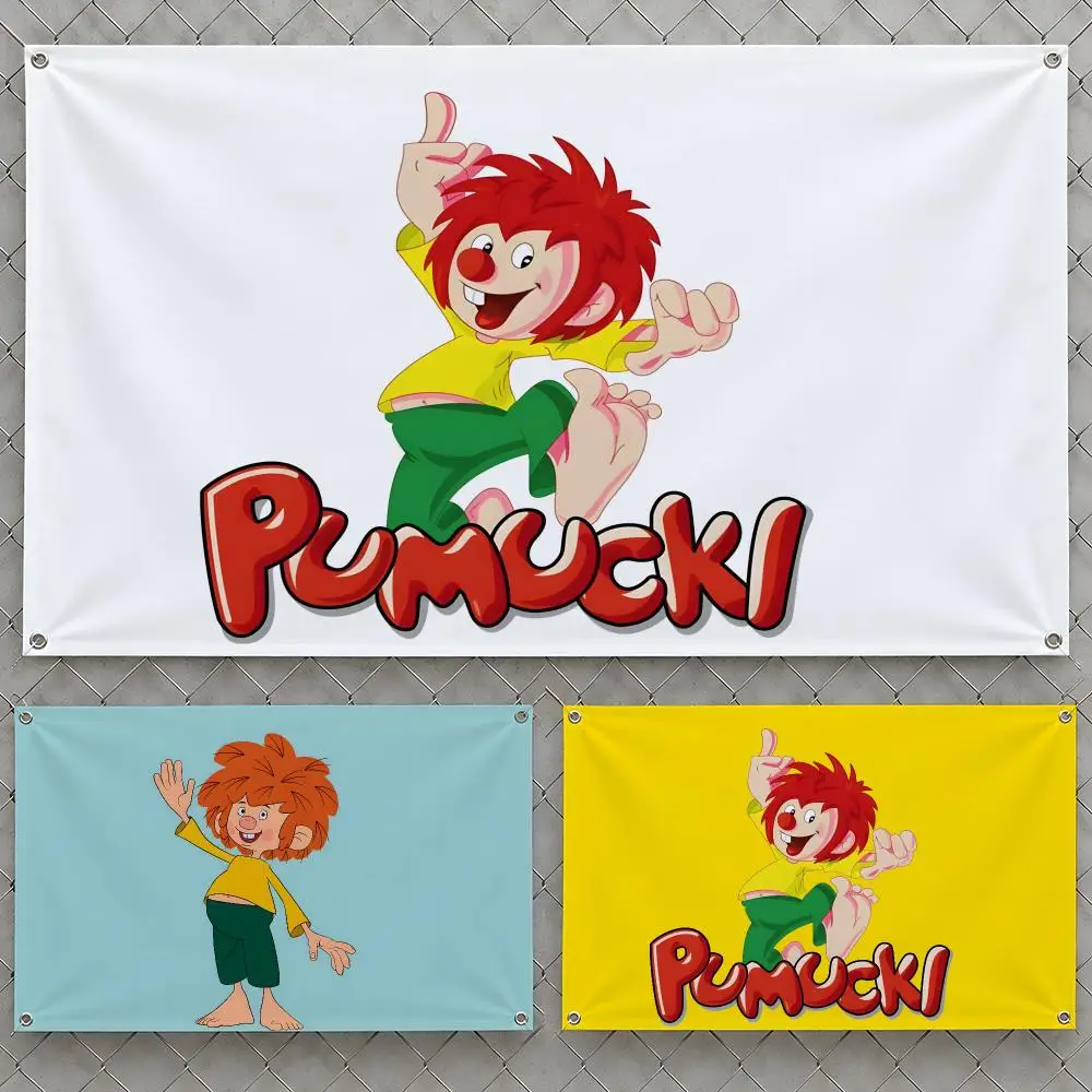 Flags Wall Hanging Flag Pumuckl Hair Series Red Banners For Birthday Parties Outdoor Bedroom Dorm Room Meister Eder Decor