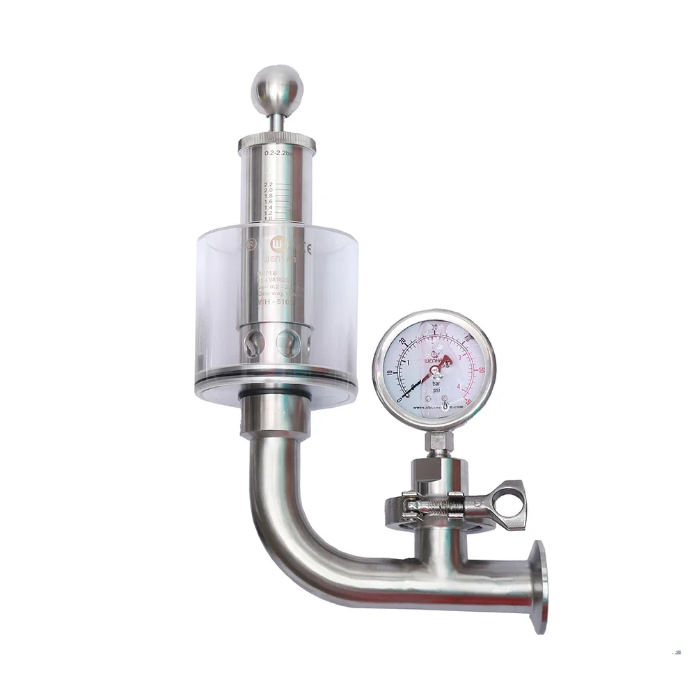 

Beer Brewing Accessories Sanitary Stainless Steel Keg Spunding Valve with Diaphragm Pressure Gauge