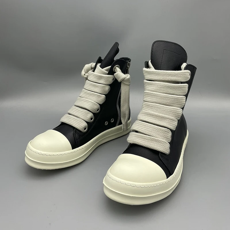 Rick Men Sneaker skórzane buty do butów typu Jumbo lace Owens luksusowe damskie trampki buty męskie na co dzień trener