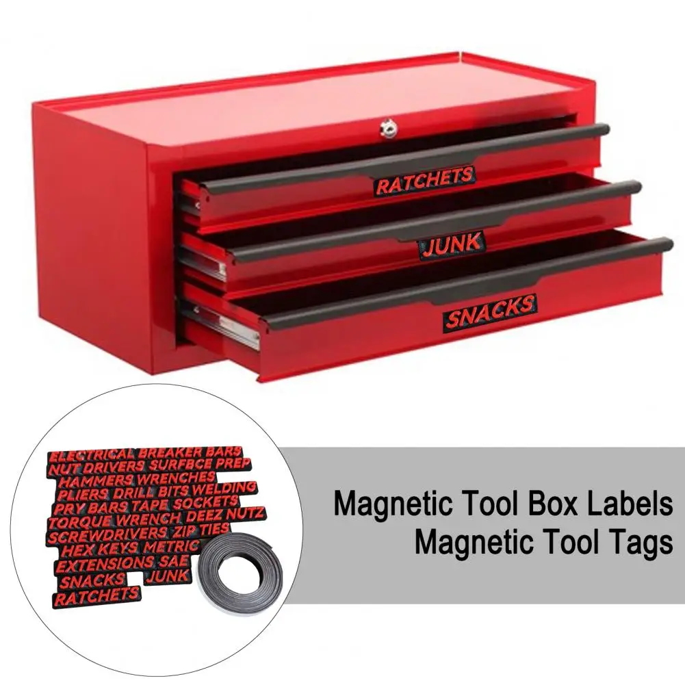 Magnetic Tool Box Labels Tool Chest Tags Magnetic Toolbox Drawer Tags for Easy Organization 3d Tool Chest Labels for Toolbox