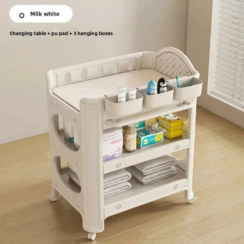Babyfond Diaper Table Baby Care Table Multifunctional Full Plastic Crib Children Change Clothes Bath Touch Table