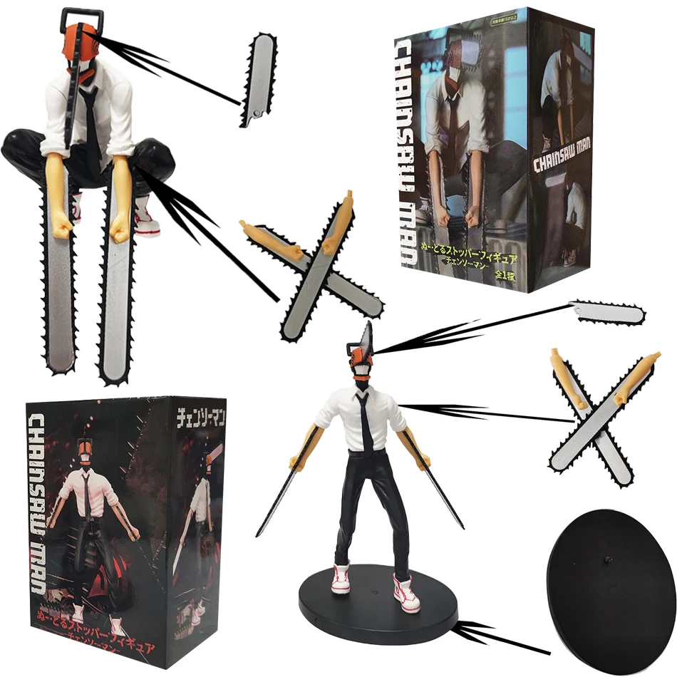 19cm Chainsaw Man Denji Anime Figure Denji/Power Action Figure 1560 Chainsaw Man Denji Figurine Adult Collectible Model Doll Toy