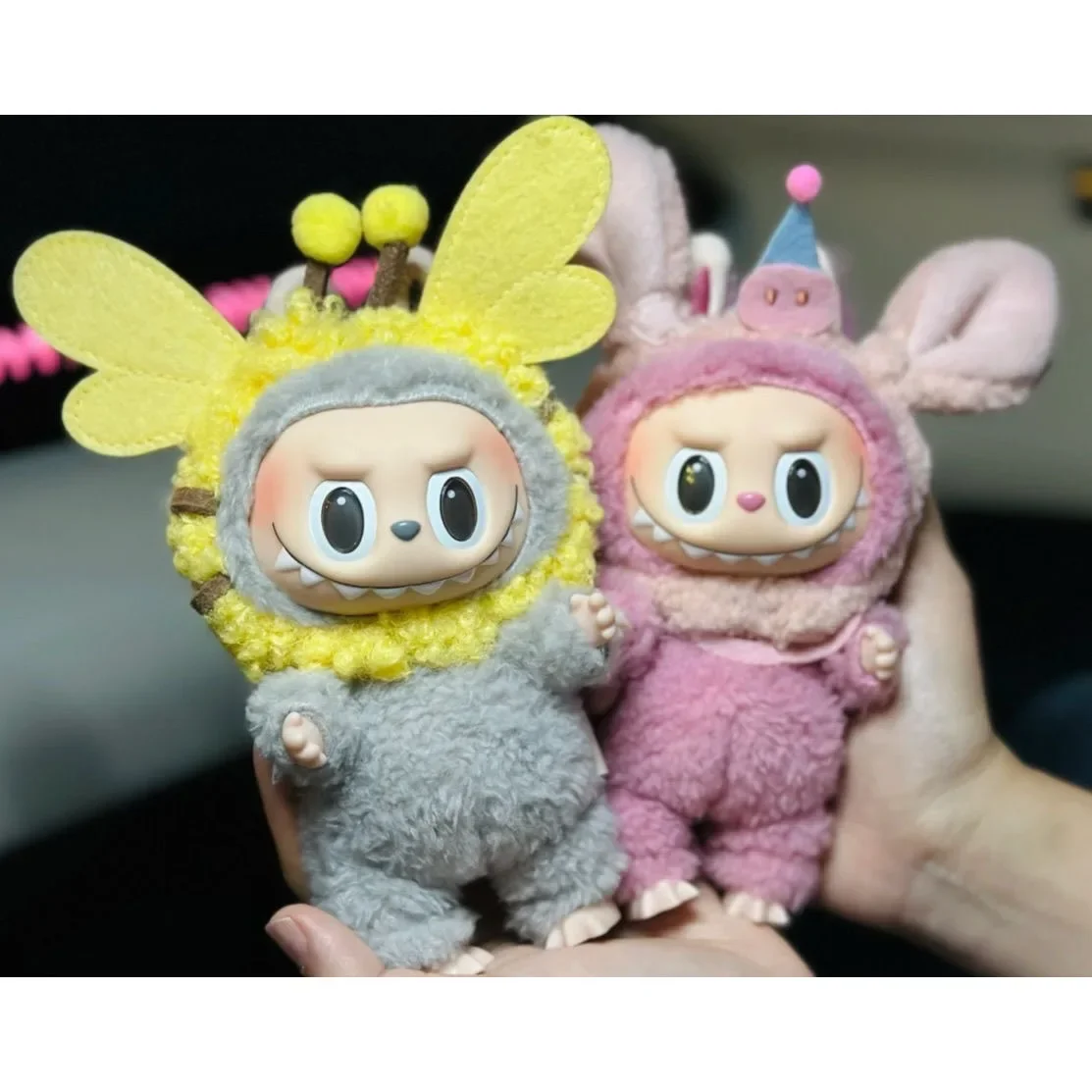 For 17cm Labubu Doll Outfit Hairband Knitted Headband Cartoon Kawaii Creative Doll Accessories