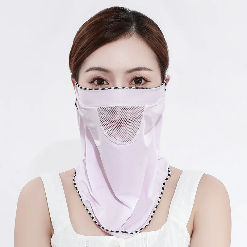 

Легкая многофункциональная защита от солнца, защита носа и шеи, ледяная шелковая маска для рта, шарф, маска для шеи, крышка для лица