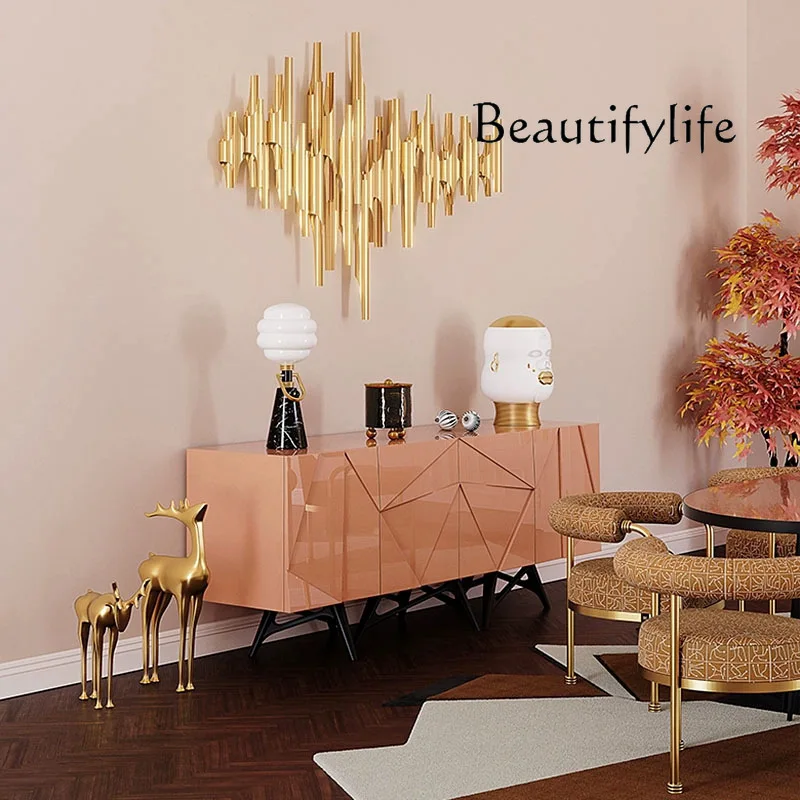 

Italian light luxury mansion living room locker designer polygonal decorative entrance cabinet