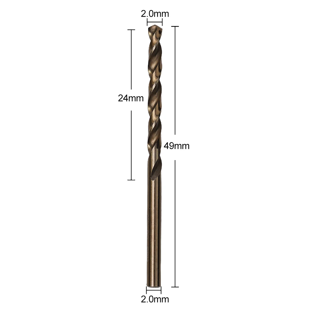 1PCS 1mm-13mm Cobalto HSS Punta da trapano M35 HSS-Co Strumento di apertura del foro per la perforazione dell'acciaio inossidabile Lavorazione dei metalli Parti di utensili elettrici