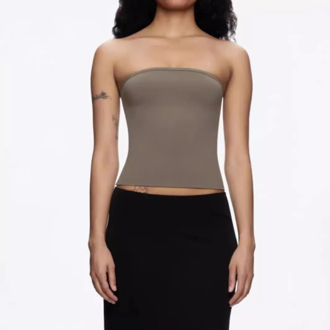 

Tank basic strapless high stretch skin friendly fabric Kiko same top