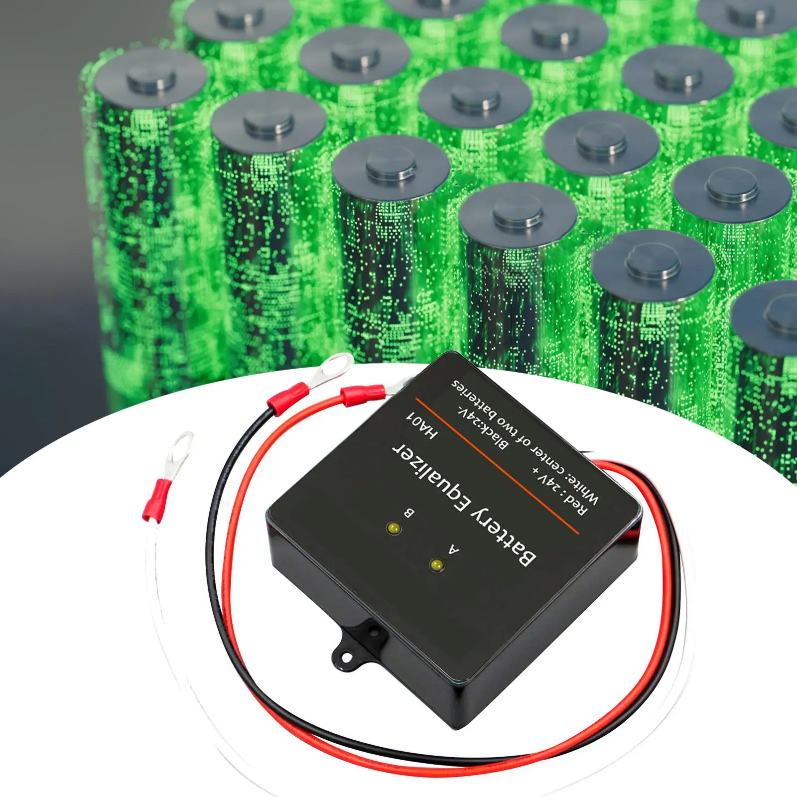 Battery Equalizer 24V Voltage Balancer for 2x12v Lead Acid Battery Banks Life Extend Solar Power System Protection