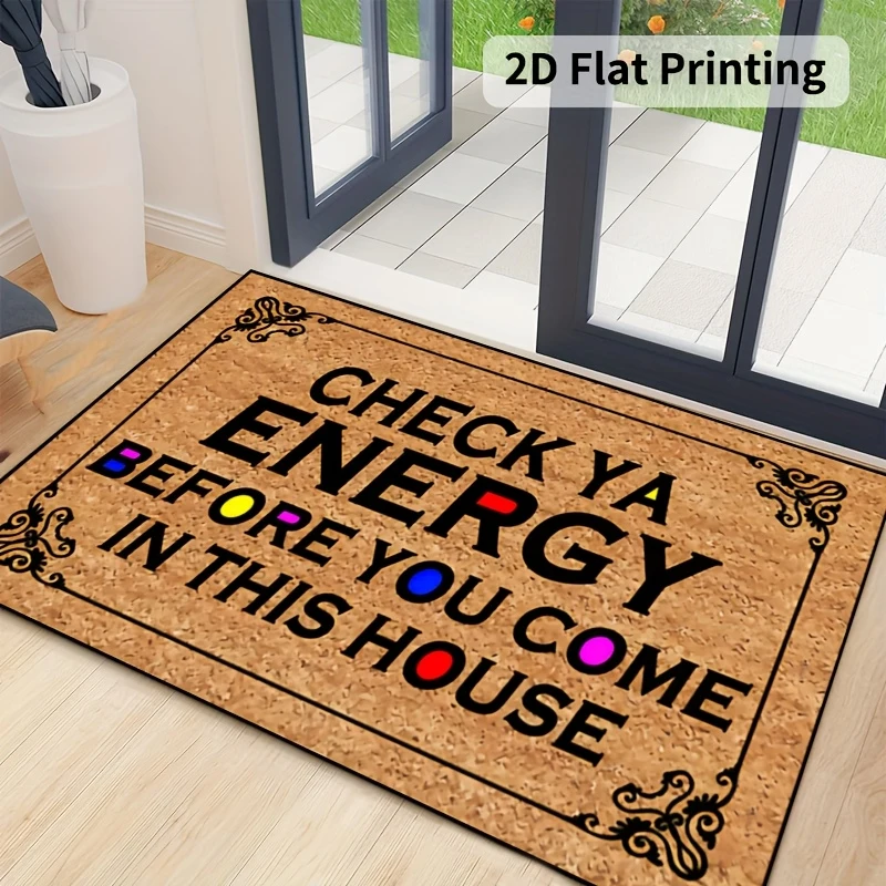 VIKAMA Minimalist English-Style Doormat: Durable and Easy to Maintain—Perfect for Entryways, Hallways, Bathrooms, and Home Decor