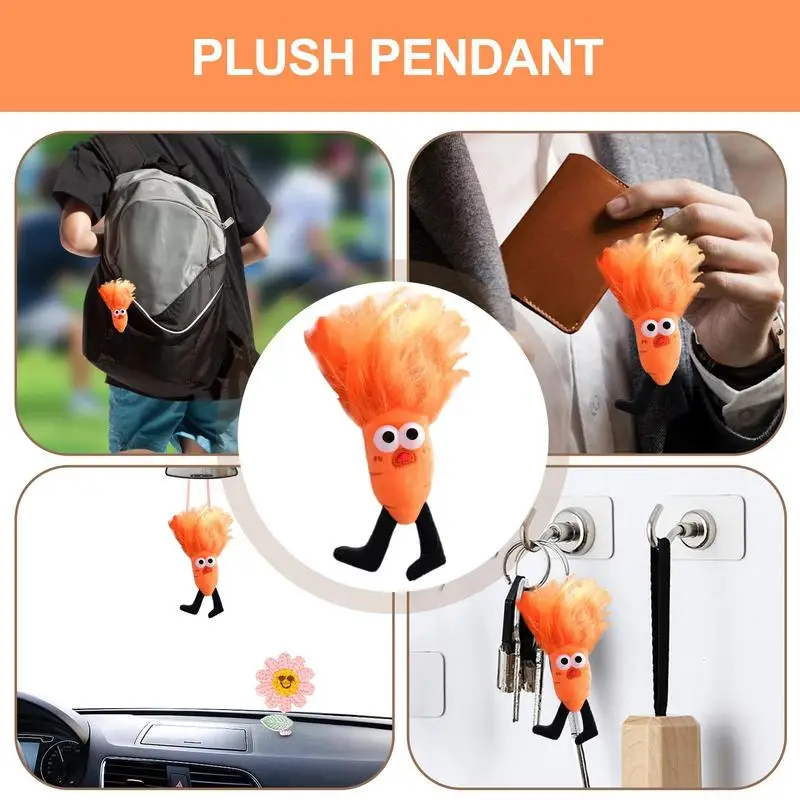 Cute Plush Pendant Stuffed Vegetable Toys Cute Soft Food Plush Keychain Funny Stuffed Keyring Charm Pendant Soft For Car