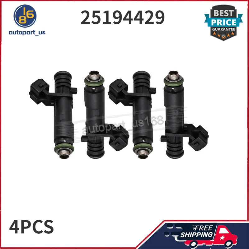 4Pcs Fuel Injectors 25194429 25186566 96800843 For Chevrolet Spark 2011-2015 1.2L L4