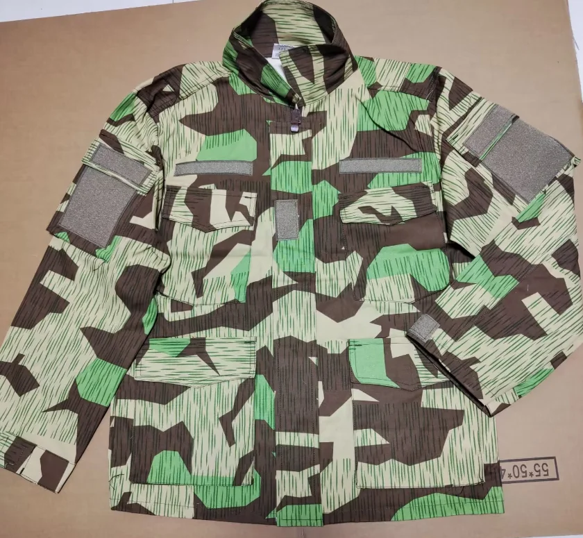 German Splinter Camouflage Uniform Man Green Vintage Include Jacket Pants