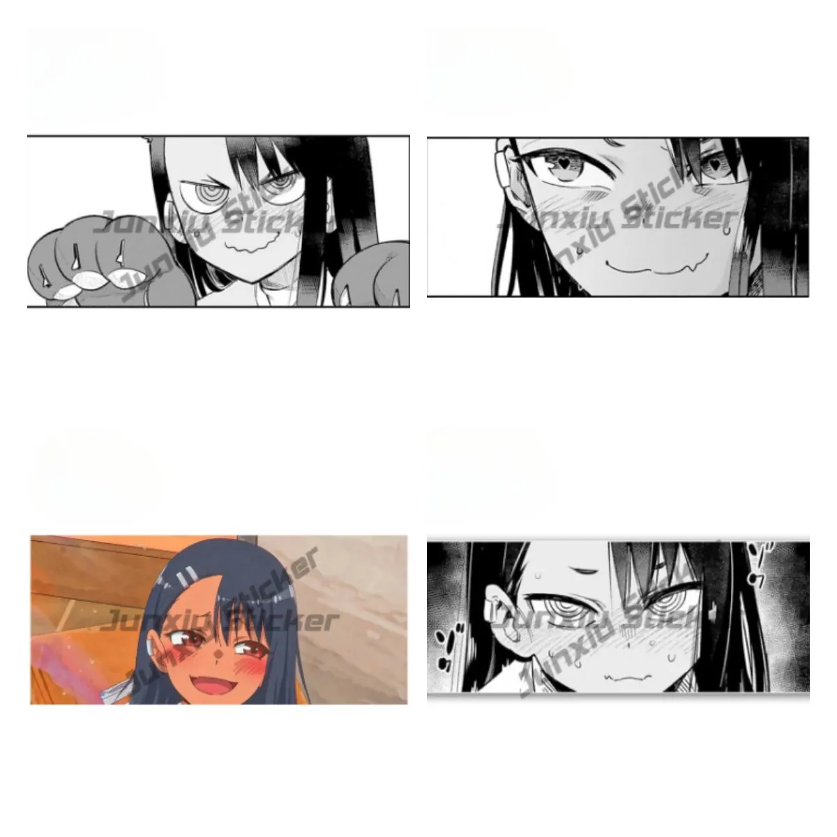 

Cartoon Anime Nagatoro Blush Slap Funny Car Sticker Waterproof JDM VAN RV Decal Window Bumper Laptop DIY Decor