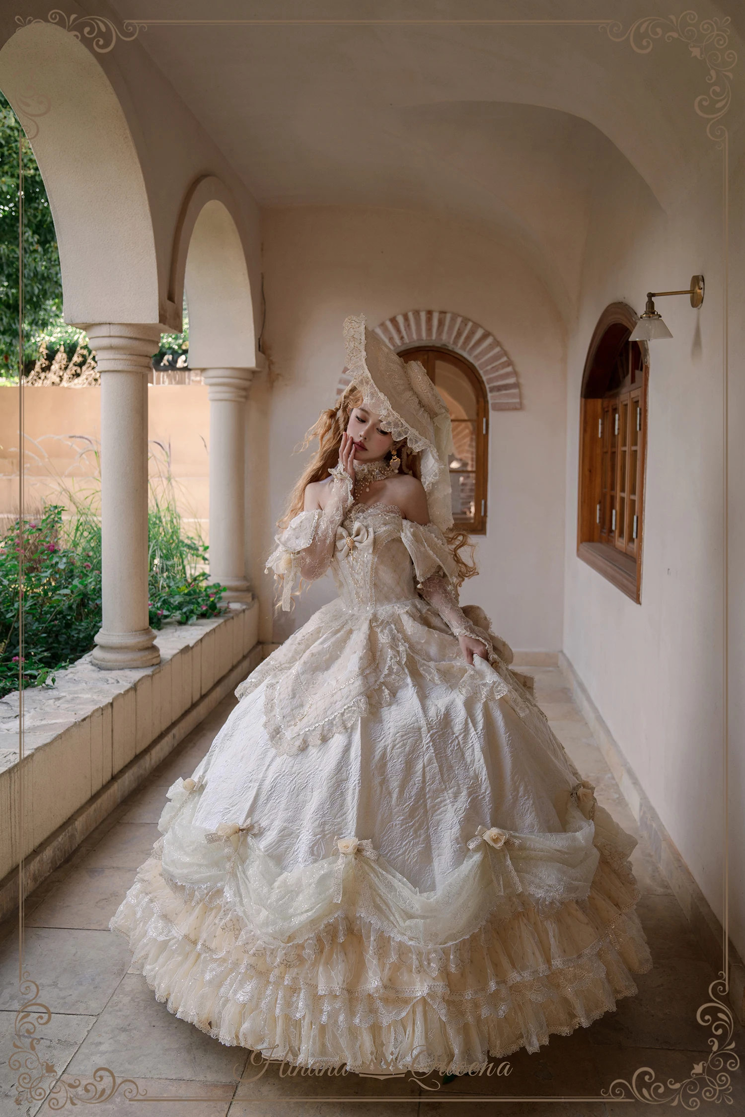 ~With Belle~Bridal Wedding Lolita OP Dress Available for Custom Size by Hinana Queena PRE ORDER / 6 months