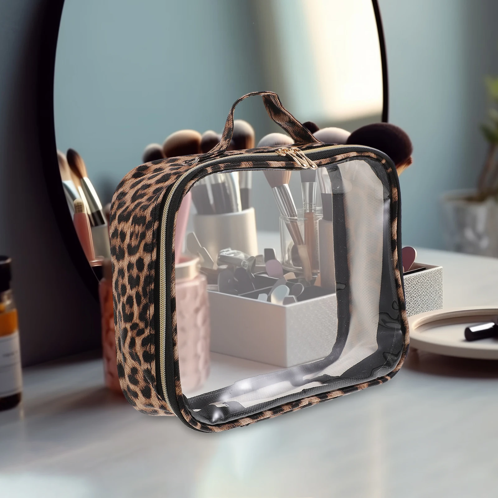 

Large Capacity H print Storage Makeup Bag TB064 Waterproof Portable Travel Toiletry ganizer Pouch Women Zippered Cosmetics Bag