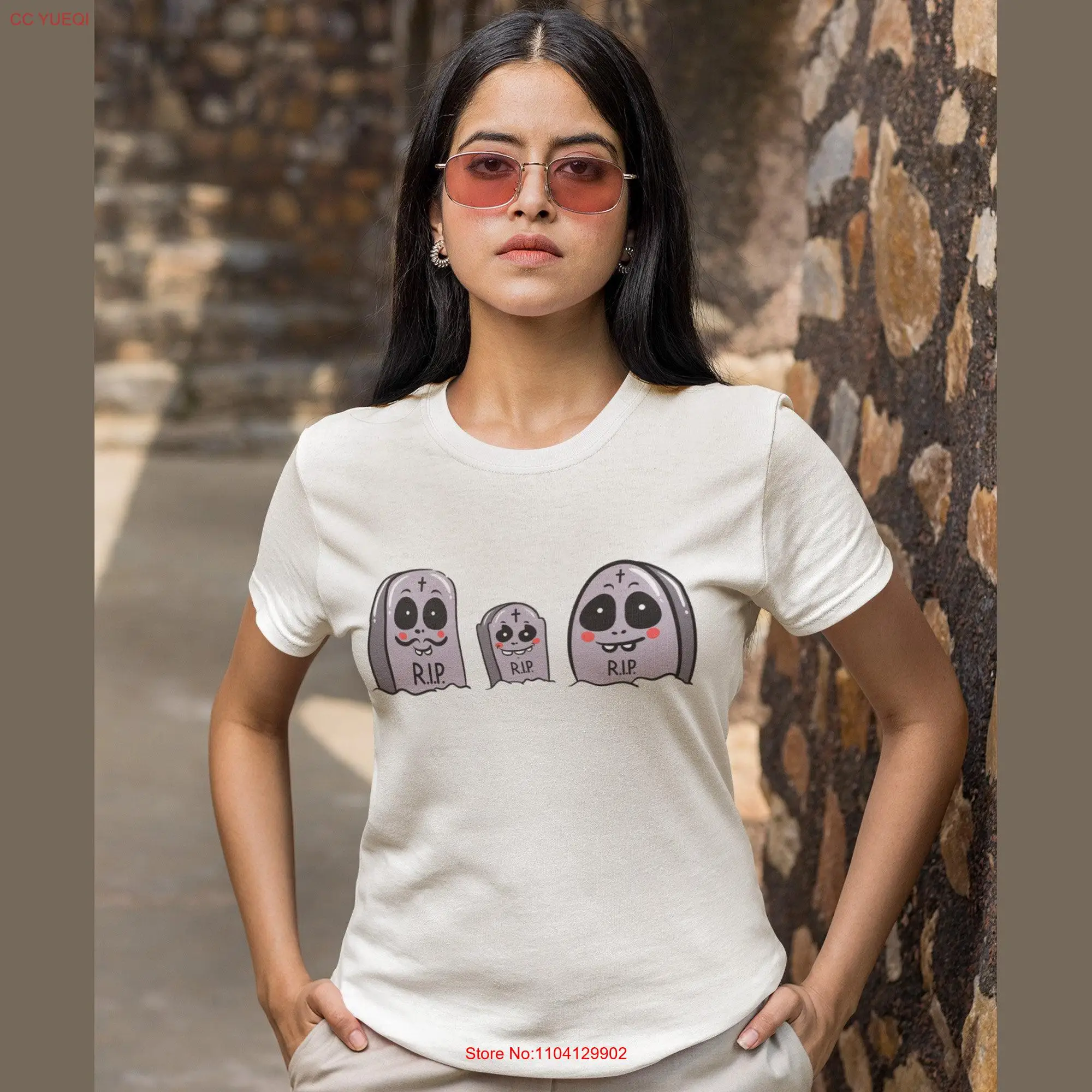 

Family Halloween T Shirt Cute Tombstone long or short sleeves