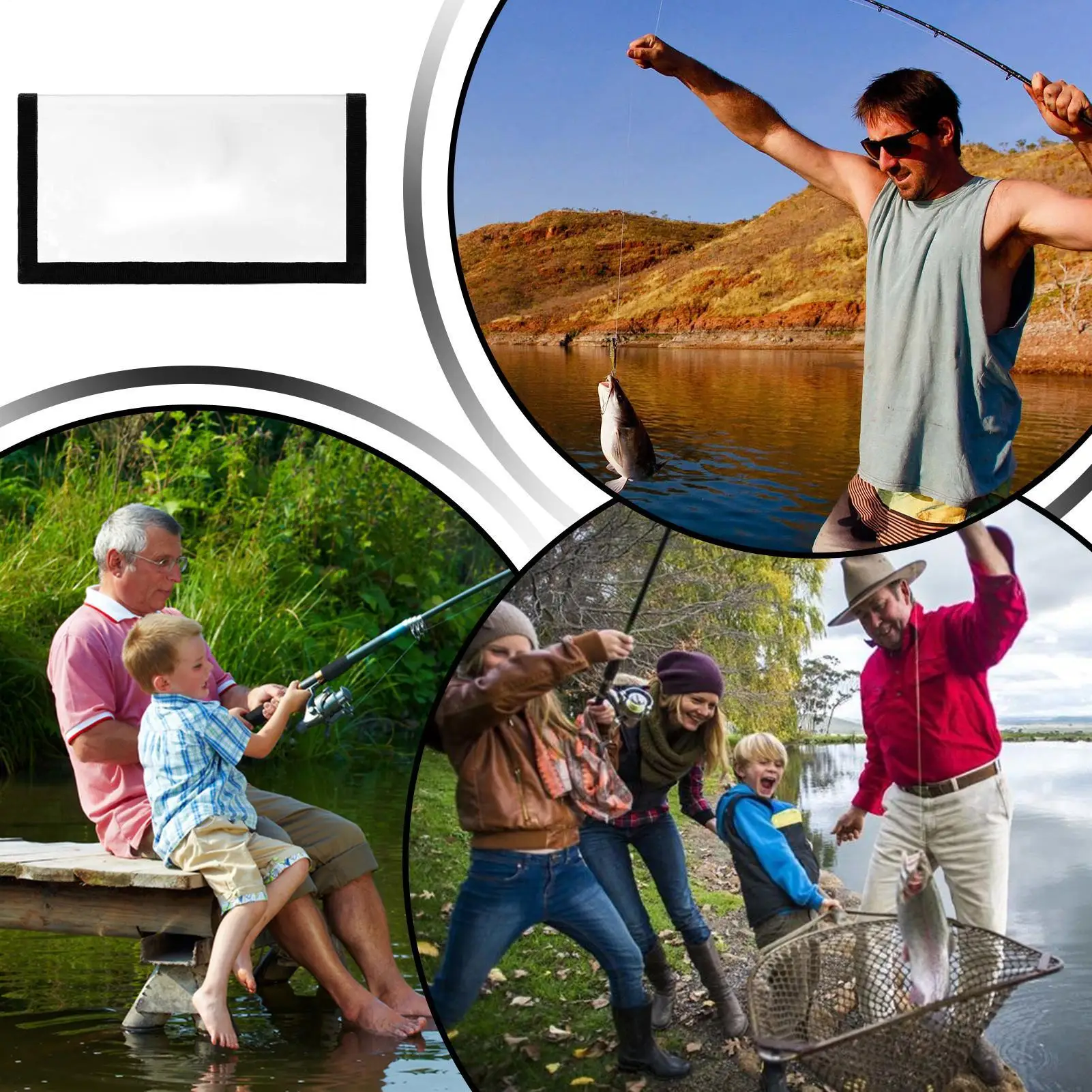 Bait Bags For Fishing Clear PVC Storage Fishing Tackle Holder For Saltwater Freshwater River Pond Beach Shore Boat Sports