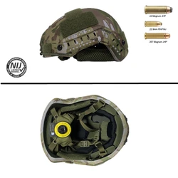 Capacete balístico tático rápido, camuflagem selva, NIJ IIIA.44