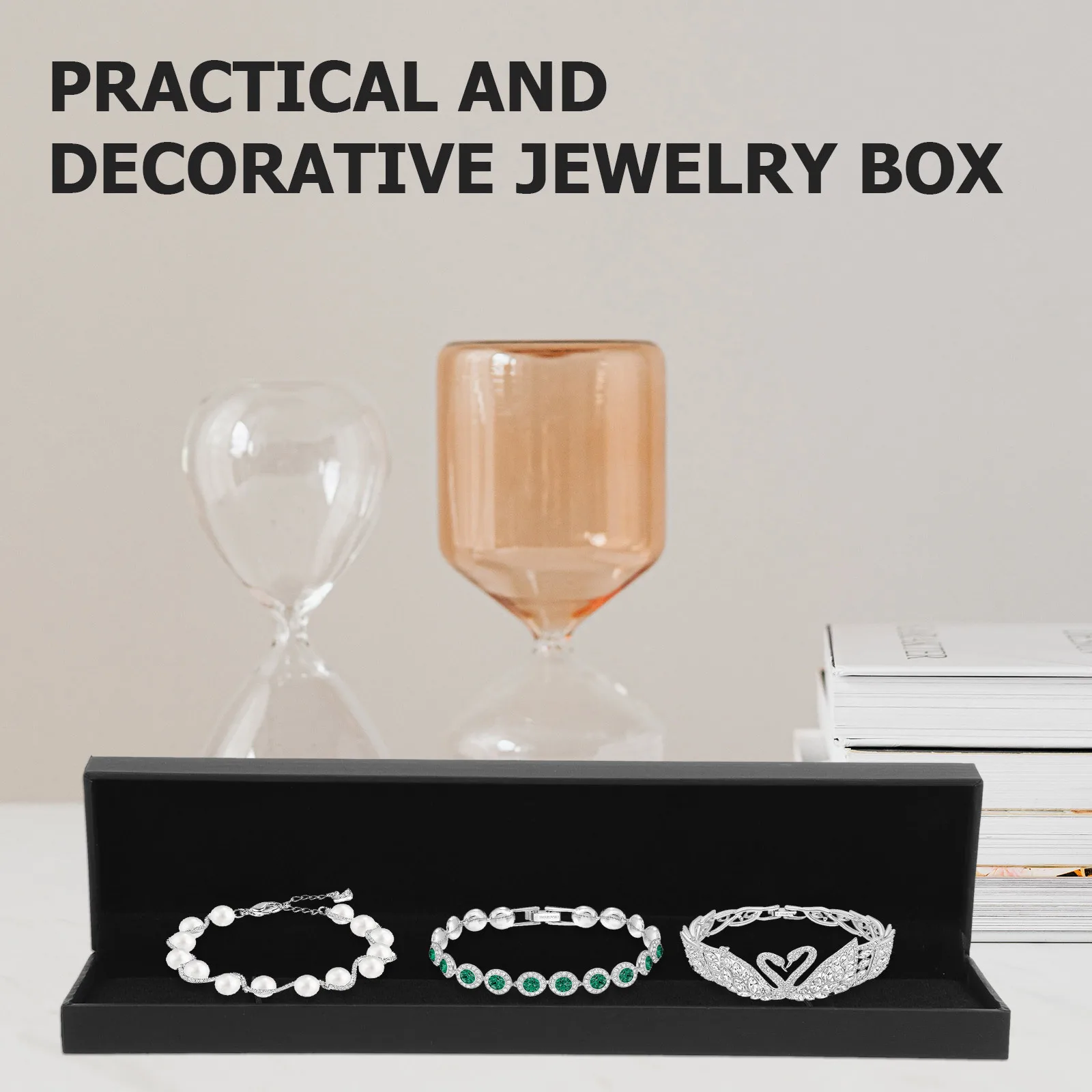 

Jewelry Box Romantic Bracelet Organizer Necklace Storage Box for Engagement Wedding Birthday Jewelry Gift Display