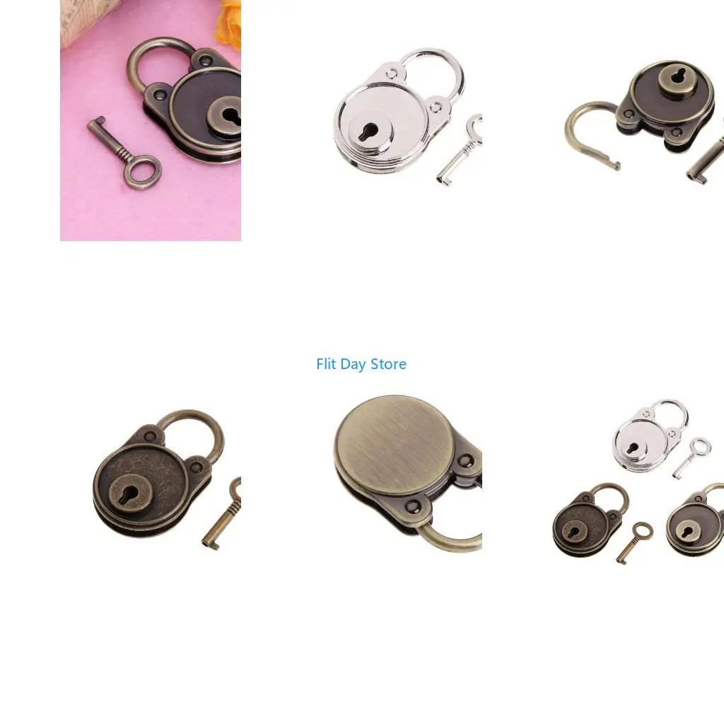 F92C Mini Bear Shaped Lock with for Key Home Keyed Padlocks Vintage for Wish Lock Antique Padlock for Back