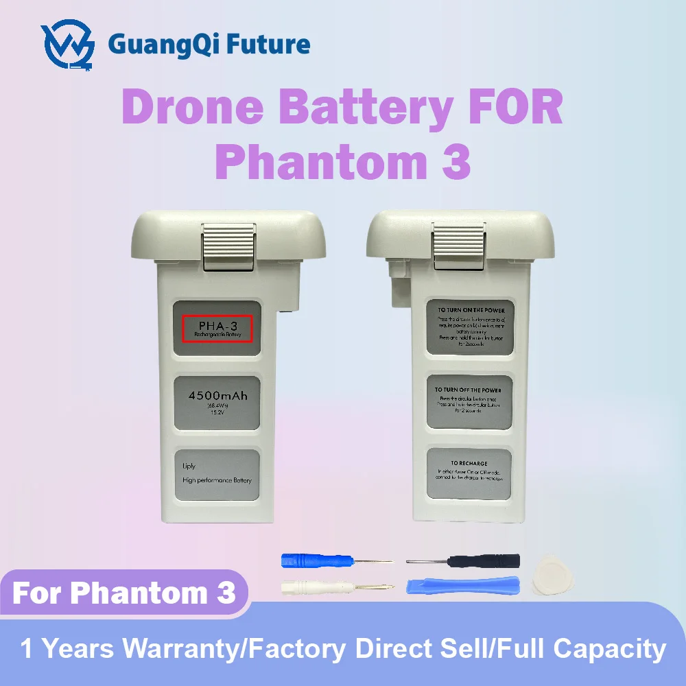 4500mAh New Battery For DJI Phantom 3 Flight Time 23mins Compatible with DJI Phantom 3 Series Intelligent Flight Battery Accesso
