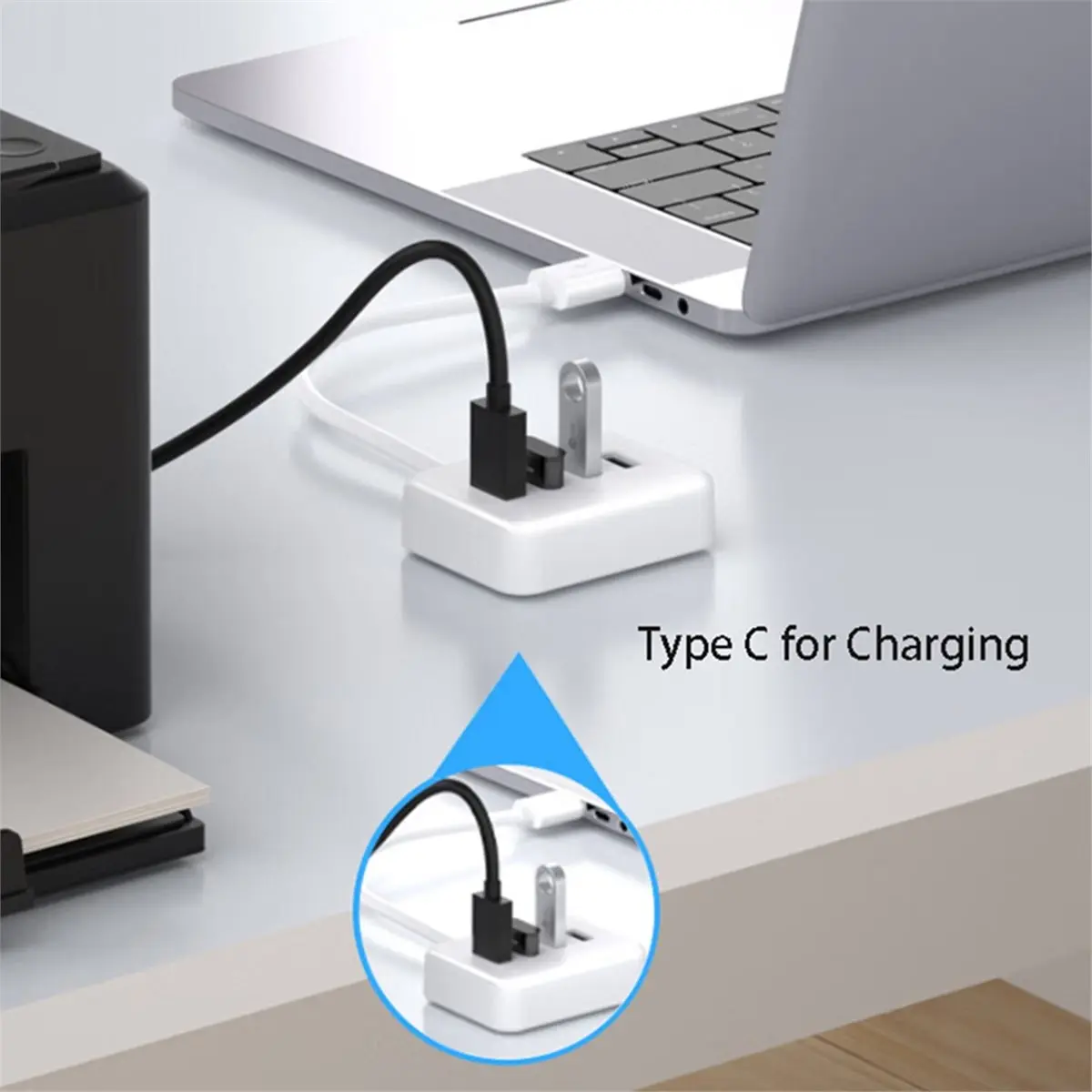 New Electronics High-Speed 4-Port USB 3.0 Hub,Type-C Charging Adapter Cable Splitter for USB Disk HDD Writer Mouse Keyboard Exte
