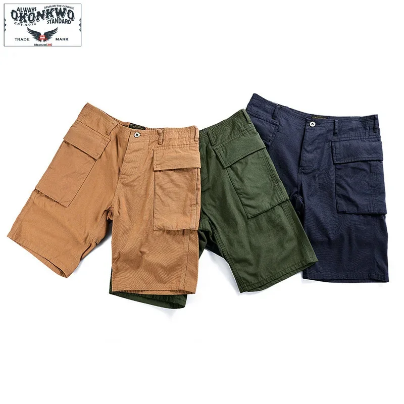 

Okonkwo-American P44 Military Medium Pants Tooling Pocket Engineer Men's Multi Bag Shorts Outdoor Fitness Hiking Camping Clothes