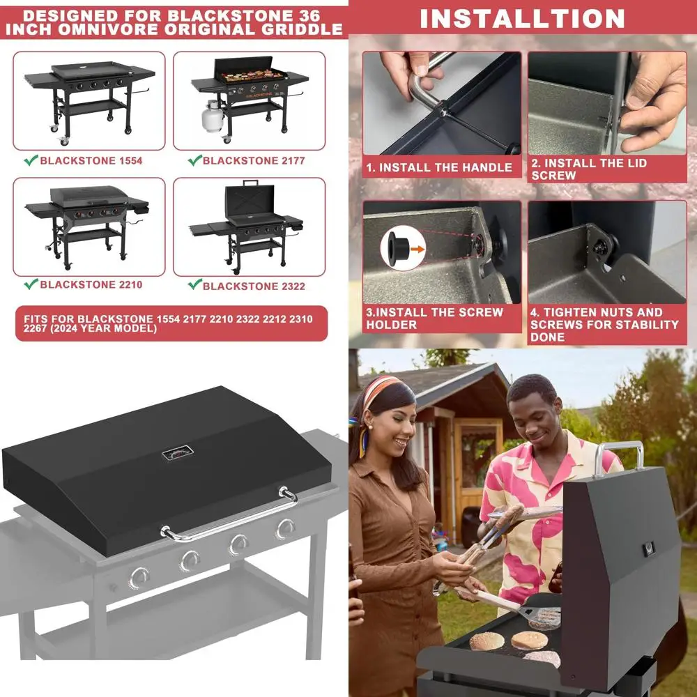 

Enhanced Hinged Hard Cover for 36 Blackstone Omnivore Grills (1554, 2177, 2210, 2266, 2267, 2310, 5856)