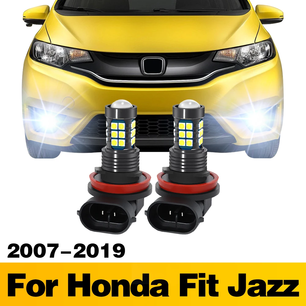 

2x LED Lamp Car Front Fog Light Accessories For HONDA Fit Jazz 2007 2008 2009 2010 2011 2012 2013 2014 2015 2016 2017 2018 2019