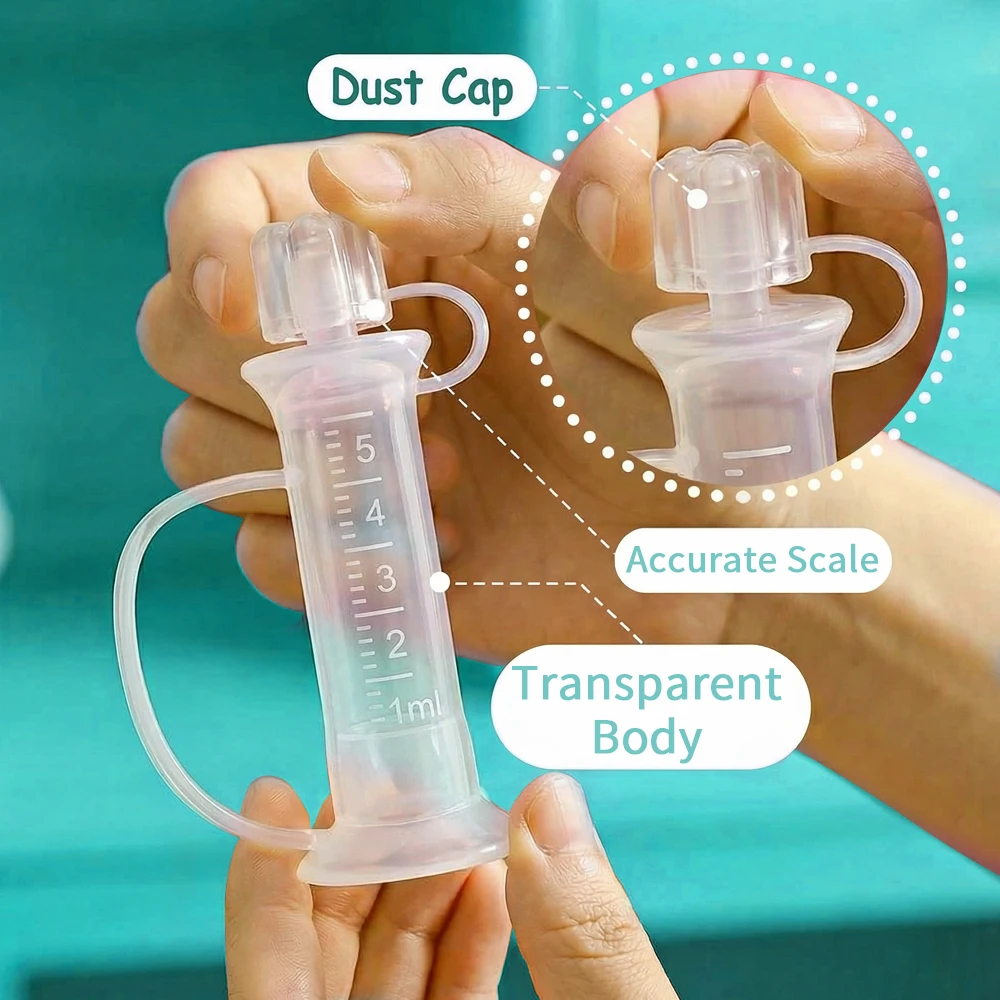 Colostrum Collector, 5ml-6pcs Silicone Colostrum Collection Kit with Storage Case, Reusable Portable Breast Milk Collector