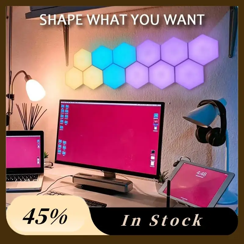 

A60Z Top Live-RGB Светодиодная квантовая лампа Шестигранная лампа Светодиодная сотовая лампа Красочная модульная ночь