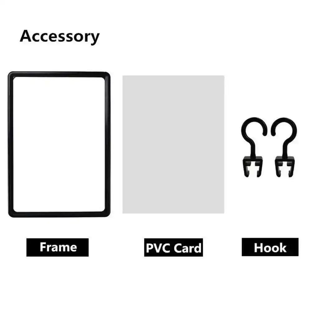 5set A5 Supermarket Fruits And Vegetables Plastic Price Sign Board Price Paper Sign Holder Clip Hanging Frame view 5
