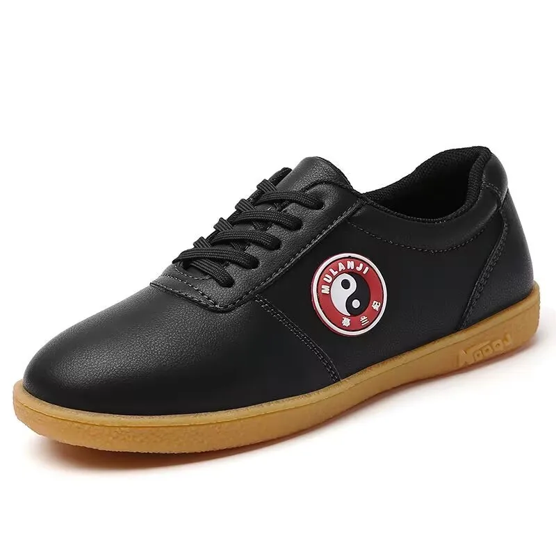 New Trend Women's Tai Chi Shoes With Genuine Leather And Velvet Cow Tendon Sole Anti Slip Balanced Youth Martial Arts Shoes