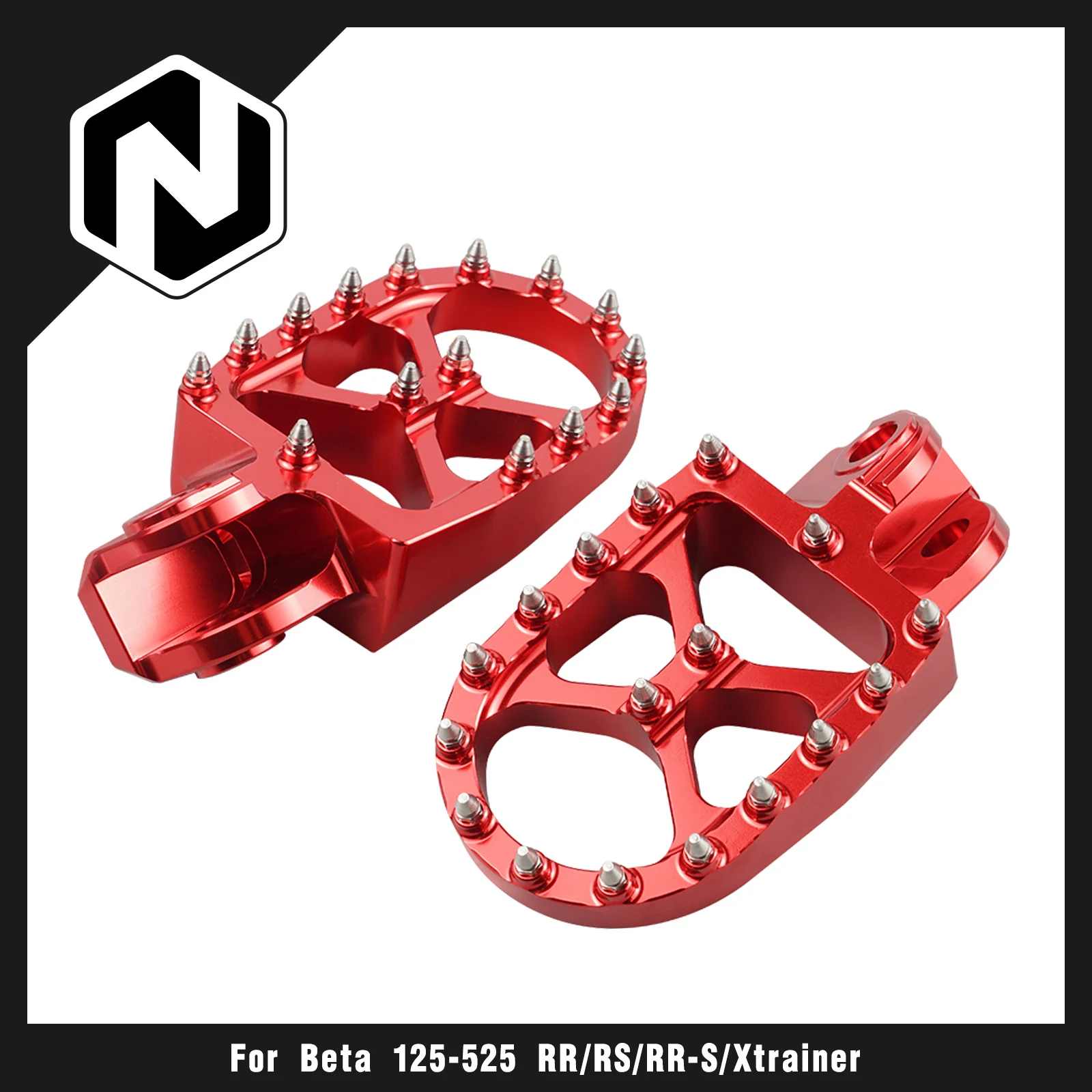 

NICECNC Racing Foot Peg Footrest Pedals For Beta 125 250 350 390 400 430 450 480 498 500 RR XTrainer 250/300 Motard 400 450 525