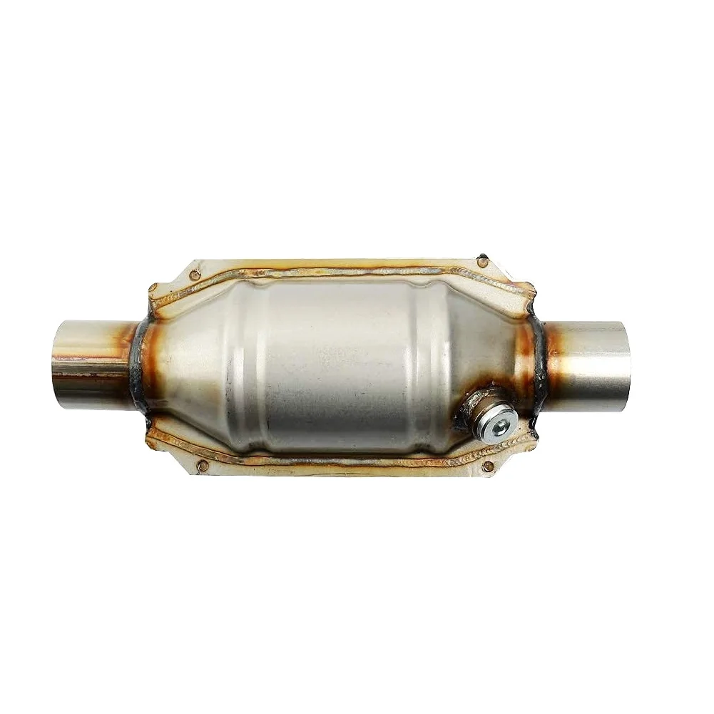 Inlet/Outlet Universal Catalytic Converter, with O2 Port & Heat 53004 Car Stainless Steel Catalytic Converter