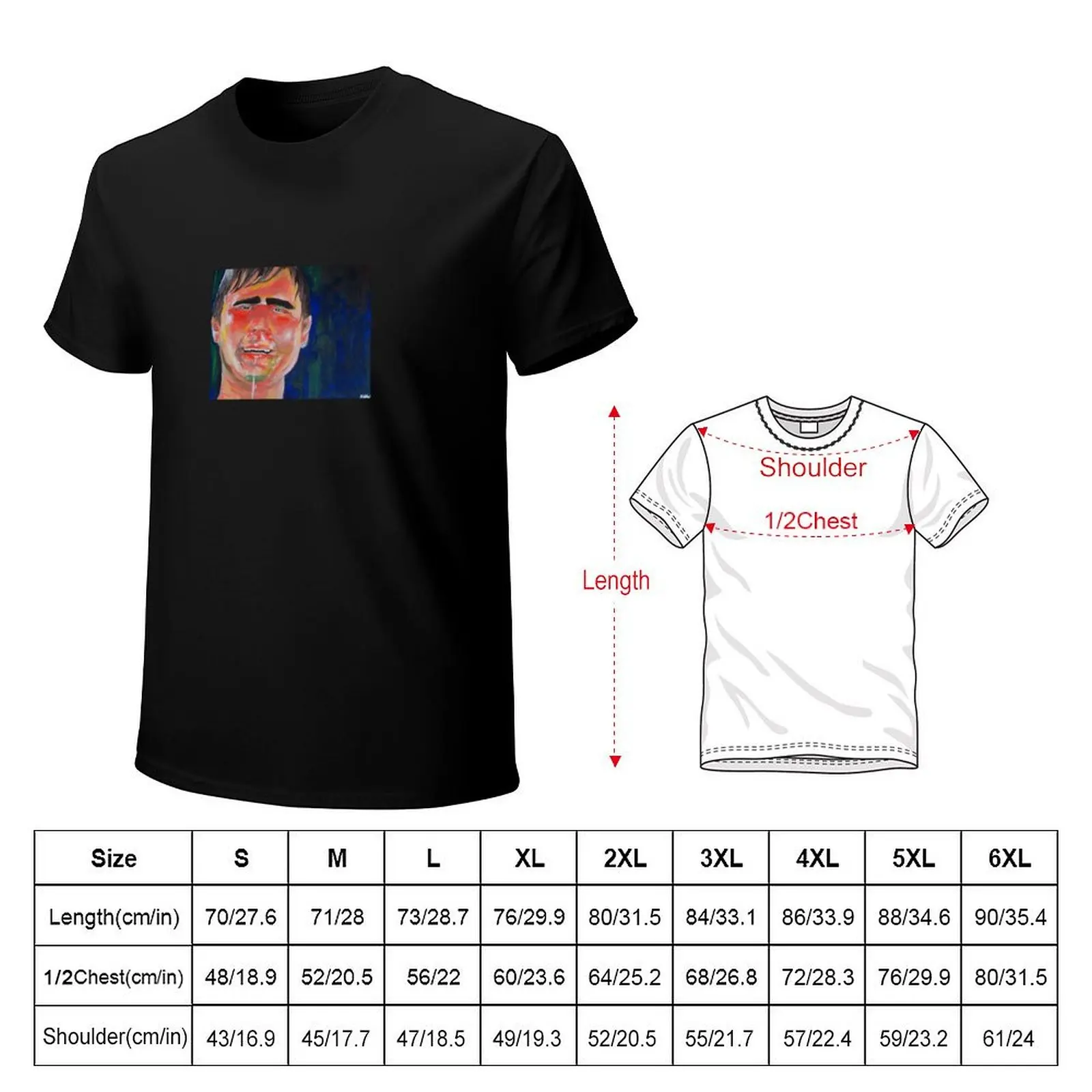 Casey Tatum Tim and Eric acrylic portrait T-Shirt mens graphic t shirts T-Shirt
