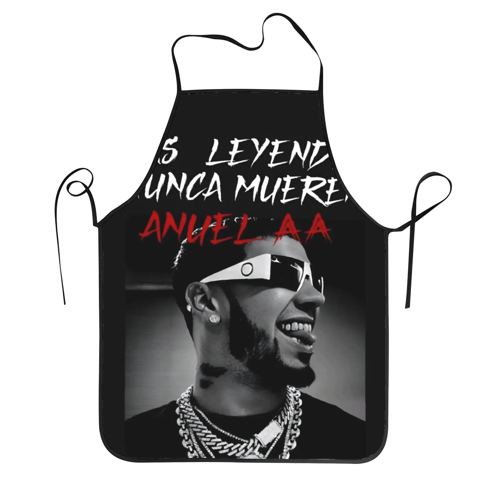 

Фартук Anuel AA Rapper Hip Hop Singer, милый кухонный фартук для взрослых без карманов, аксессуар для приготовления пищи и работы в ресторане
