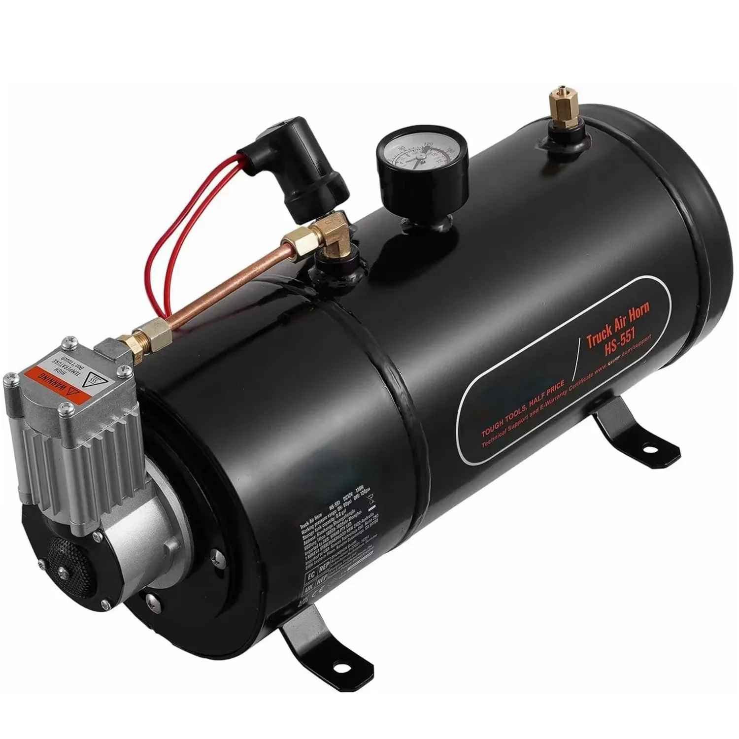 Car Horn Air Pump Compressor 110 120 PSI 12V 24V Vehicle Replacement High Pressure Suitable For Trucks Boats Cars