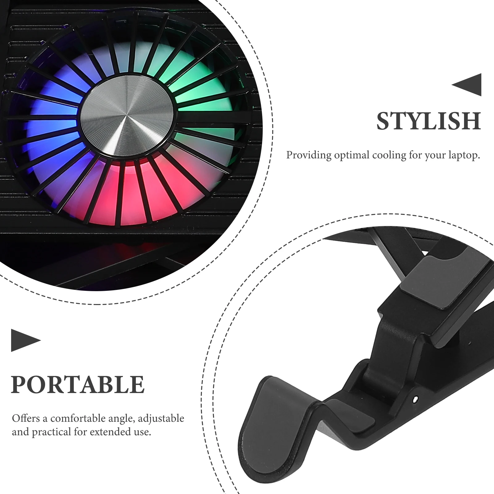 

1Set Cooling Laptop Stand with Adjustable Height Lightweight Design for Optimal Ventilation and Space Saving Setup