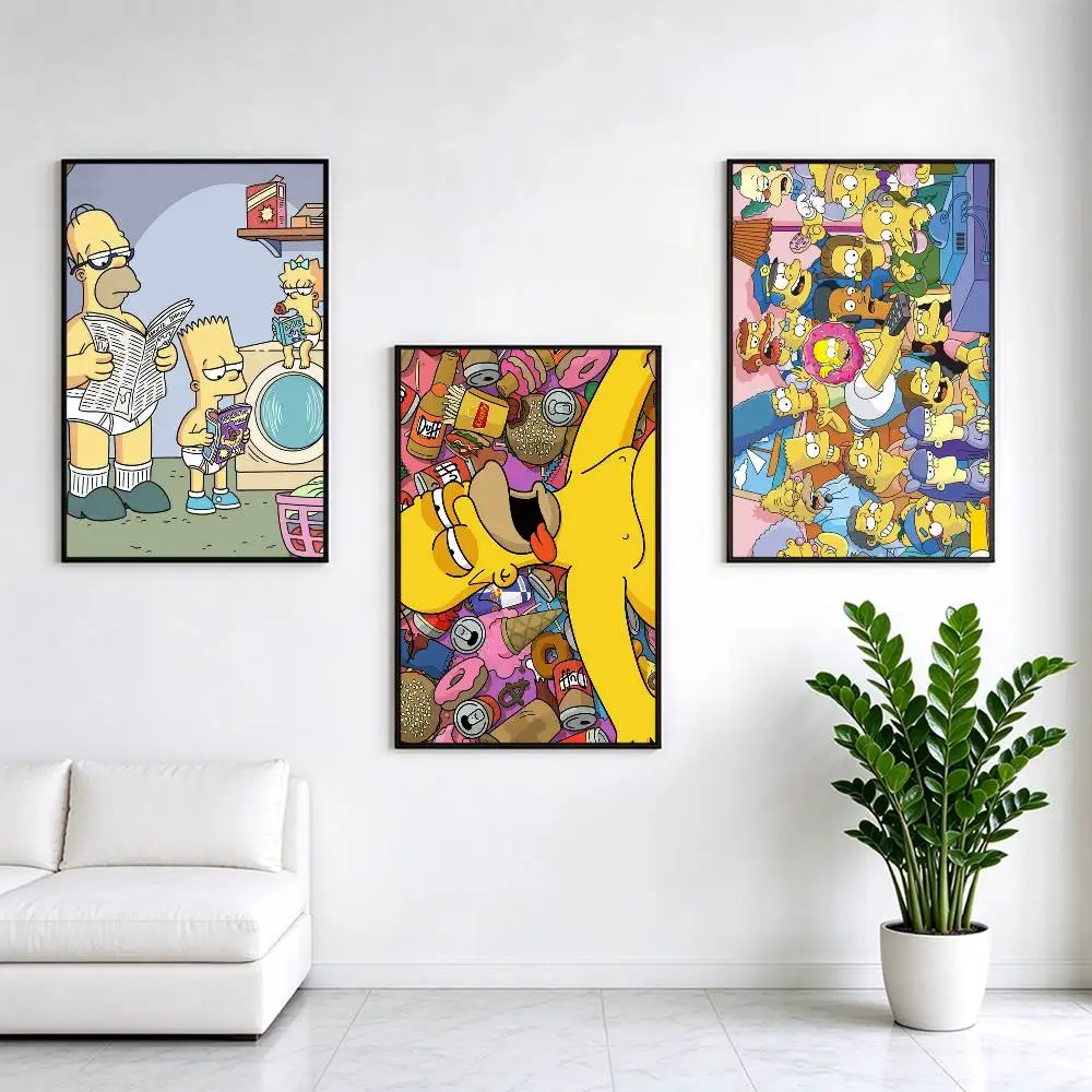 The Simpsons  Poster High Quality Dorm Living Room Aesthetic Wall Decoration Painting Stickers Gift
