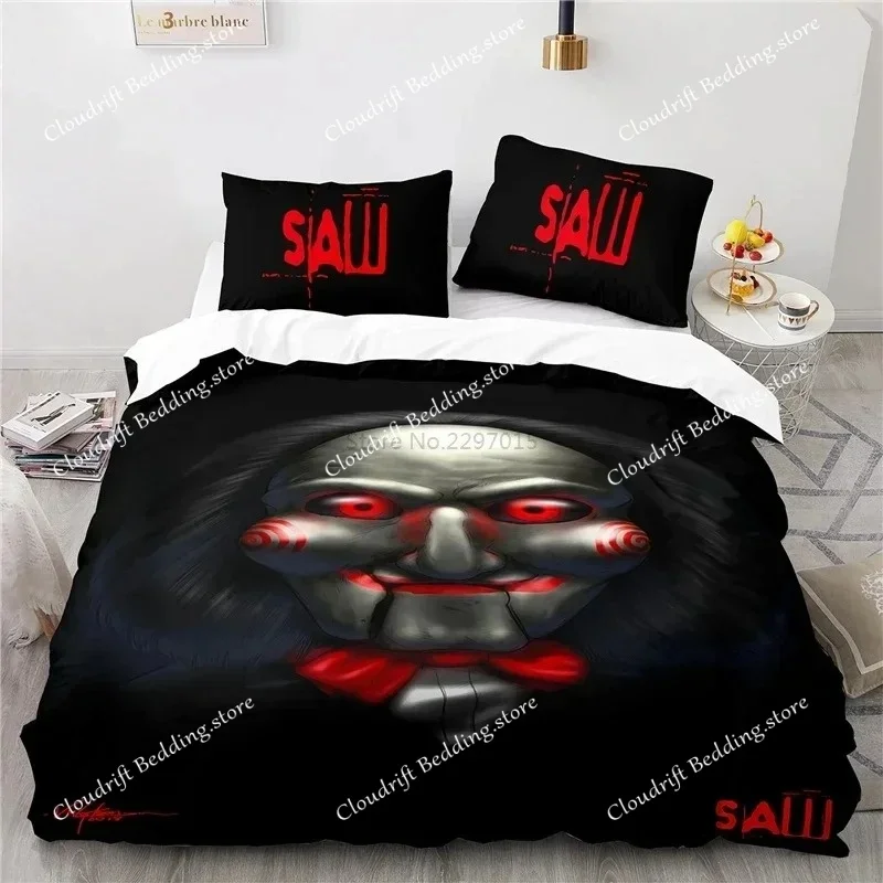 Horror Saw Movie Bedding Set 3D Duvet Cover Pillowcase Comforter Bedclothes Queen King Size Drop Shipping Duvet Cover Bed Set