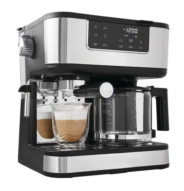 Dual Brew, 10 Cup Coffee + Espresso, Black and Stainless Finish, Touchscreen Display, New