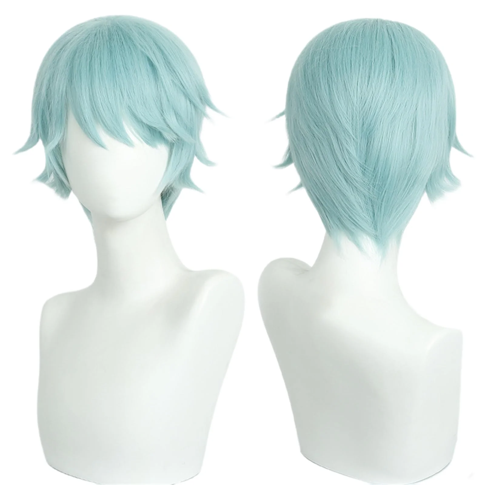 

Mint Blue Anti-upturned Short Hair Synthetic Wig | Animated KPop Demon Hunters Figure Babe Cosplay Wig