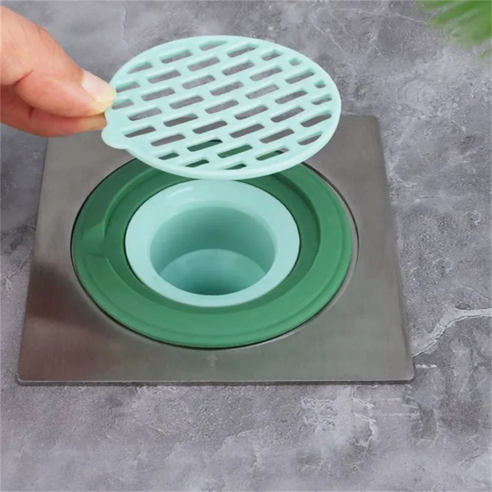 Silicone Bath Shower Floor Strainer Core Kitchen Bathroom Water Drain Filter Cover Plug Trap Siphon Sink Deodorant Wholesale