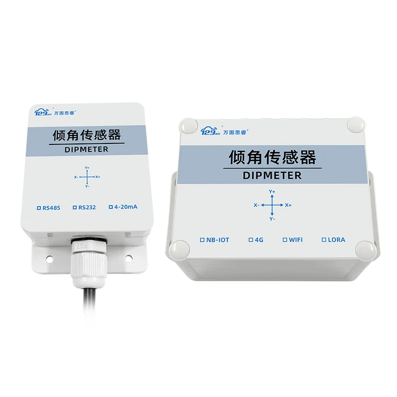 RS485 Biaxial Inclination Sensor Angle Inclination Transmitter Horizontal Induction Measurement Inclination Meter DA01-R4