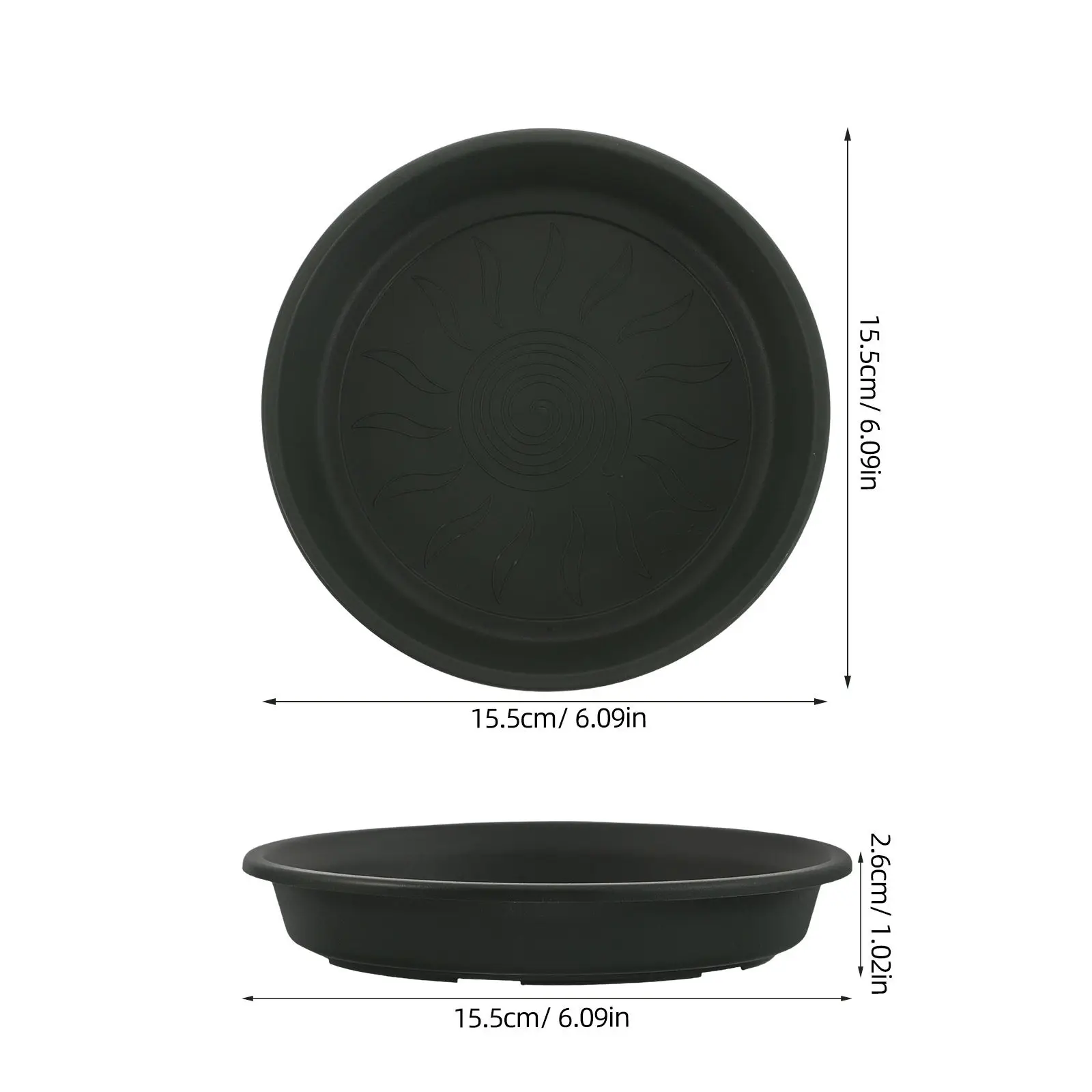 10 Pcs Plant Pots Flower Saucer Dish Bonsai Plate Black Saucers Bottom Tray Water Blumentopfhalter Tablett Trays Drip