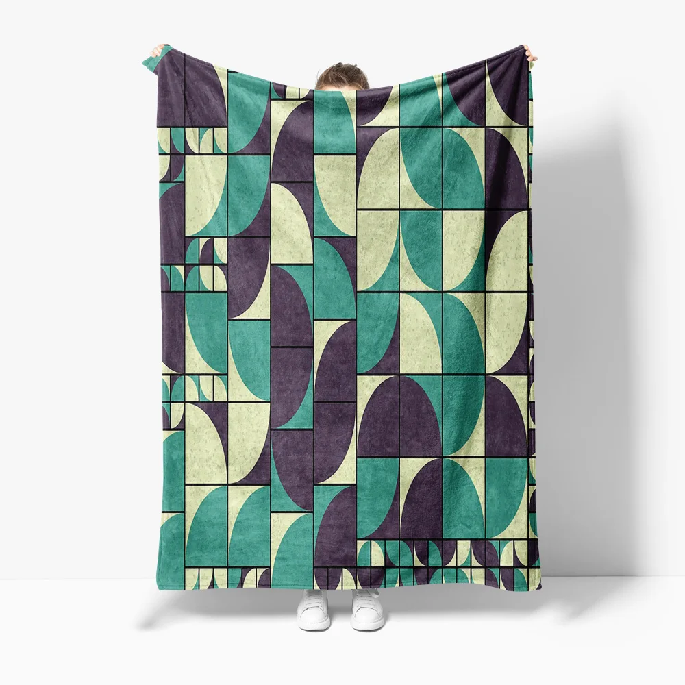 

Одеяло с геометрическим узором, покрывало для дивана-кровати, скандинавский стиль, маленькие сетчатые пледы для домашнего декора